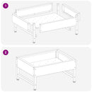 Fuglefoder Oliven grøn 80 x 28 x 13.5 cm Koldvalset Stål