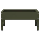 Fuglefoder Oliven grøn 80 x 28 x 13.5 cm Koldvalset Stål