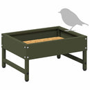 Fuglefoder Oliven grøn 80 x 28 x 13.5 cm Koldvalset Stål