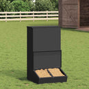 Svinefeeder Sort 55 x 51 x 91,5 cm Koldvalset Stål