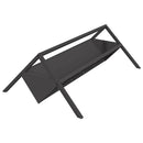 Fodertrug til husdyr Sort 111 x 76 x 38 cm Koldvalset Stål