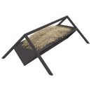 Fodertrug til husdyr Sort 111 x 76 x 38 cm Koldvalset Stål