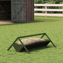 Fodertrug til husdyr Oliven grøn 111 x 76 x 38 cm