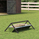Fodertrug til husdyr Sølv 111 x 76 x 38 cm Galvaniseret stål