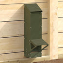 Hønsefoder Oliven grøn 13 x 12 x 51 cm Koldvalset Stål