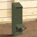 Hønsefoder Oliven grøn 13 x 12 x 51 cm Koldvalset Stål