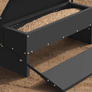 Kylling treadle feeder Sort 48,5 x 39,5 x 19 cm Koldvalset Stål