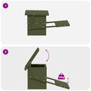 Kylling treadle feeder Oliven grøn 48,5 x 39,5 x 19 cm