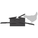 Kylling treadle feeder Sort 75 x 53 x 20,5 cm Koldvalset Stål