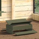 Kylling treadle feeder Oliven grøn 75 x 53 x 20,5 cm