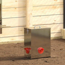 Hønsefoder Sølv 32,5 x 20,5 x 43 cm Galvaniseret stål