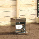 Kylling treadle feeder Sølv 33 x 42 x 40 cm Galvaniseret stål
