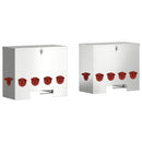 Hønsefoder 2 pcs Sølv 60,5 x 29 x 51 cm Galvaniseret stål