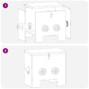 Hønsefoder 2 pcs Sort 40,5 x 25 x 38 cm Koldvalset Stål