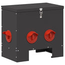 Hønsefoder 2 pcs Sort 40,5 x 25 x 38 cm Koldvalset Stål