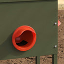 Hønsefoder 2 pcs Oliven grøn 41,5 x 20,5 x 33 cm
