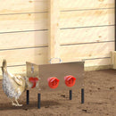 Hønsefoder 2 Sølv 41,5 x 20,5 x 33 cm 15 kg Galvaniseret stål