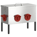 Hønsefoder 2 Sølv 41,5 x 20,5 x 33 cm 15 kg Galvaniseret stål