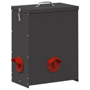 Hønsefoder 2 pcs Sort 32,5 x 20,5 x 43 cm Koldvalset Stål