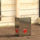 Hønsefoder 2 pcs Sølv 32,5 x 20,5 x 43 cm Galvaniseret stål