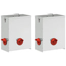 Hønsefoder 2 pcs Sølv 32,5 x 20,5 x 43 cm Galvaniseret stål