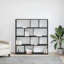 Bogskab 12 niveauer 132 x 29 x 141,5 cm Konstrueret træ Sort eg