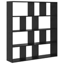 Bogskab Sort eg 132 x 29 x 141,5 cm Konstrueret træ
