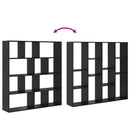 Bogskab 12 niveauer 132 x 29 x 141,5 cm Konstrueret træ Sort eg