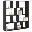 Bogskab 12 niveauer 132 x 29 x 141,5 cm Konstrueret træ Sort eg