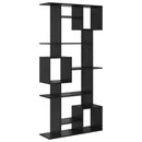 Bogskab Sort eg 92 x 29 x 188 cm Konstrueret træ