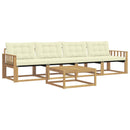 Udendørs sofagruppe 5 pcs Hvid og cremefarvet 79 x 79 x 37 cm
