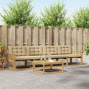 Udendørs sofagruppe 5 pcs Hvid og Beige 79 x 79 x 37 cm