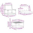Udendørs sofagruppe 6 pcs Hvid og sort 79 x 79 x 37 cm
