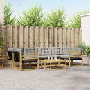 Udendørs sofagruppe 7 pcs Hvid og lysegrå 79 x 79 x 37 cm