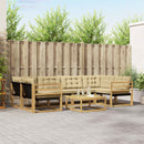 Udendørs sofagruppe 7 pcs Hvid og Beige 79 x 79 x 37 cm