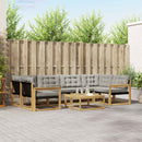 Udendørs sofagruppe 7 pcs Hvid og lysegrå 79 x 79 x 37 cm