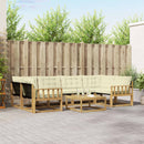 Udendørs sofagruppe 7 pcs Hvid og cremefarvet 79 x 79 x 37 cm
