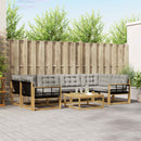 Udendørs sofagruppe 7 pcs Hvid og lysegrå 79 x 79 x 37 cm