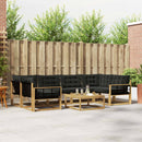 Udendørs sofagruppe 7 pcs Hvid og sort 79 x 79 x 37 cm