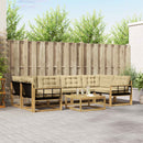 Udendørs sofagruppe 7 pcs Hvid og Beige 79 x 79 x 37 cm