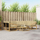 Udendørs sofagruppe 7 pcs Hvid og Beige 79 x 79 x 37 cm