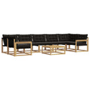 Udendørs sofagruppe 8 pcs Hvid og sort 79 x 79 x 37 cm