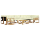 Udendørs sofagruppe 8 pcs Hvid og cremefarvet 79 x 79 x 37 cm