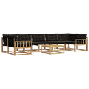 Udendørs sofagruppe 8 pcs Hvid og sort 79 x 79 x 37 cm