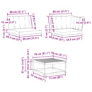 Udendørs sofagruppe 8 pcs Hvid og sort 79 x 79 x 37 cm