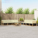 Udendørs sofagruppe 9 pcs Hvid og cremefarvet 79 x 79 x 37 cm
