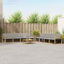 Udendørs sofagruppe 9 pcs Hvid og lysegrå 79 x 79 x 37 cm
