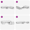 Udendørs sofagruppe 9 pcs Hvid og cremefarvet 79 x 79 x 37 cm