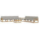 Udendørs sofagruppe 9 pcs Hvid og lysegrå 79 x 79 x 37 cm