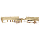 Udendørs sofagruppe 9 pcs Hvid og Beige 79 x 79 x 37 cm